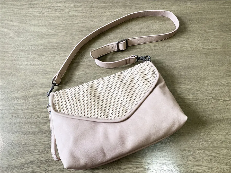 Womens Brown Leather Crossbody Leather Shoulder Bag For Women