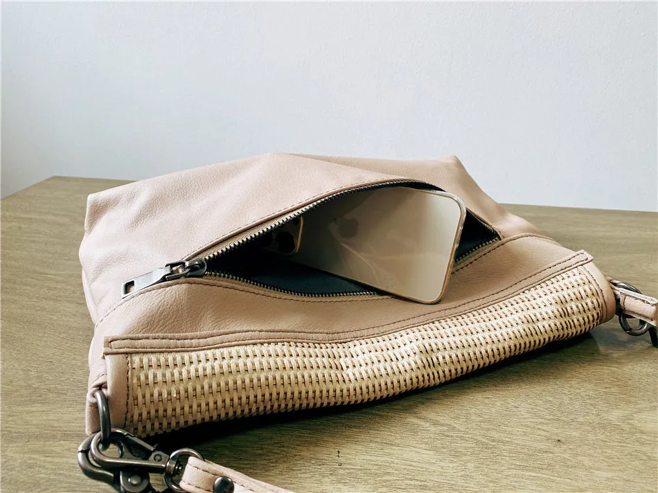 Womens Brown Leather Crossbody Leather Shoulder Bag For Women