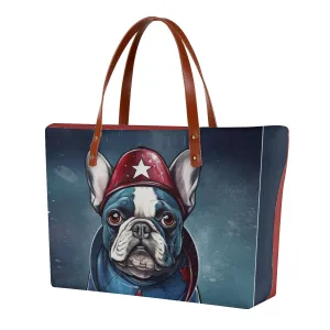 Women's Frenchie Tote Bag - Elegant Canine Accessory
