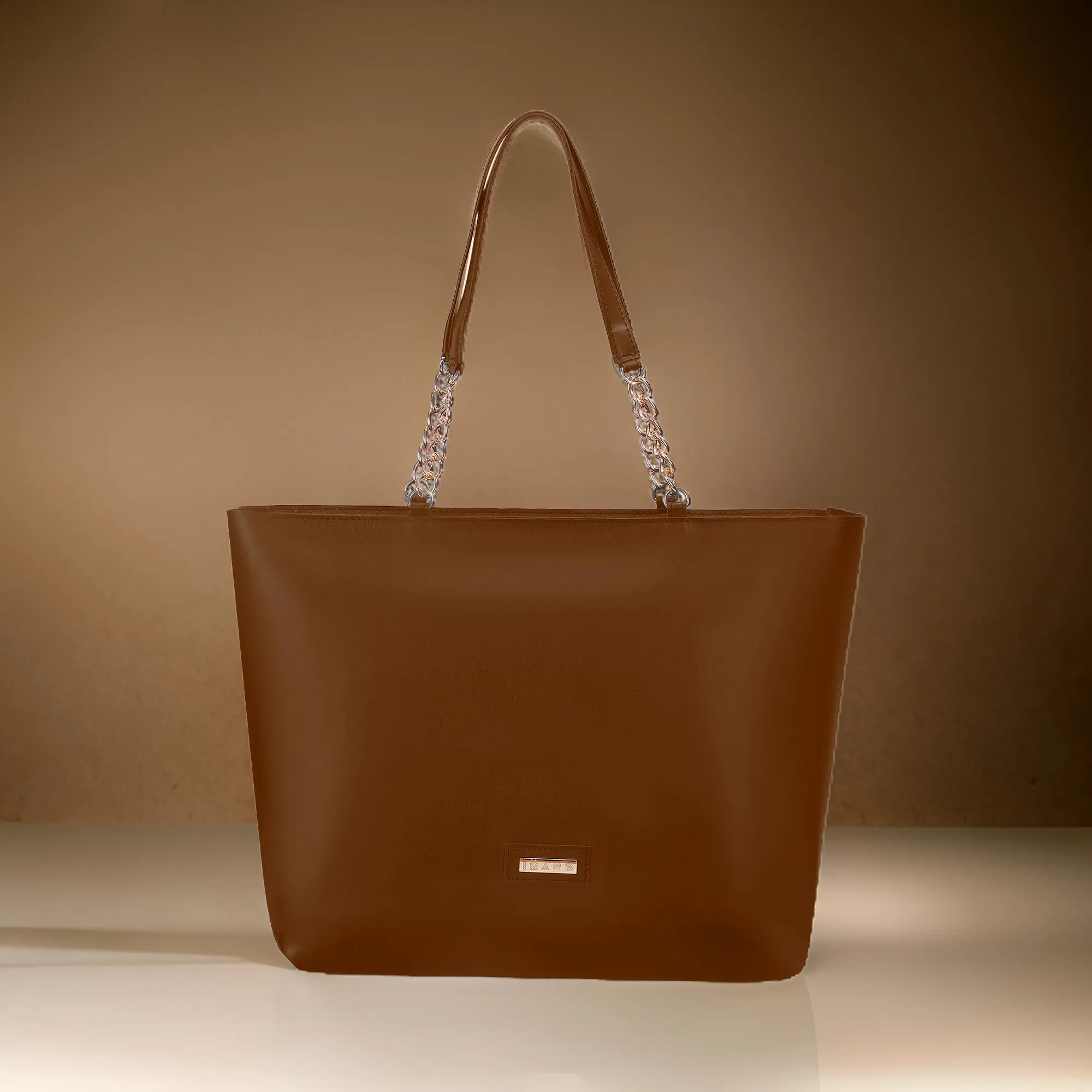 Women's Large Tote Chain | Vegan Leather Ladies Handbag