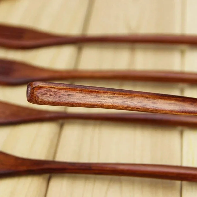 Wooden Forks, 5 Pieces Eco-Friendly Dinner Fork