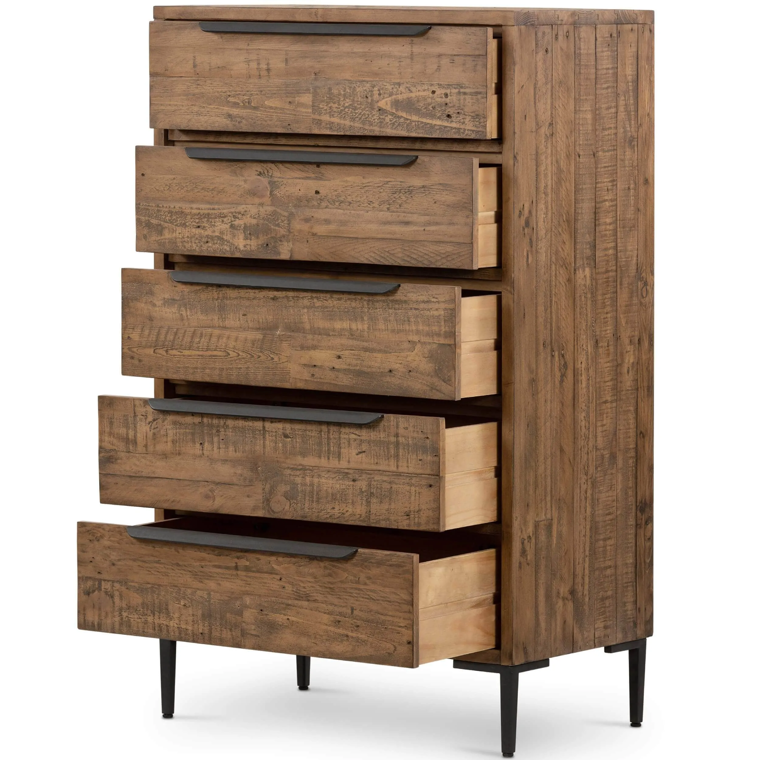 Wyeth 5 Drawer Dresser, Rustic Sandalwood